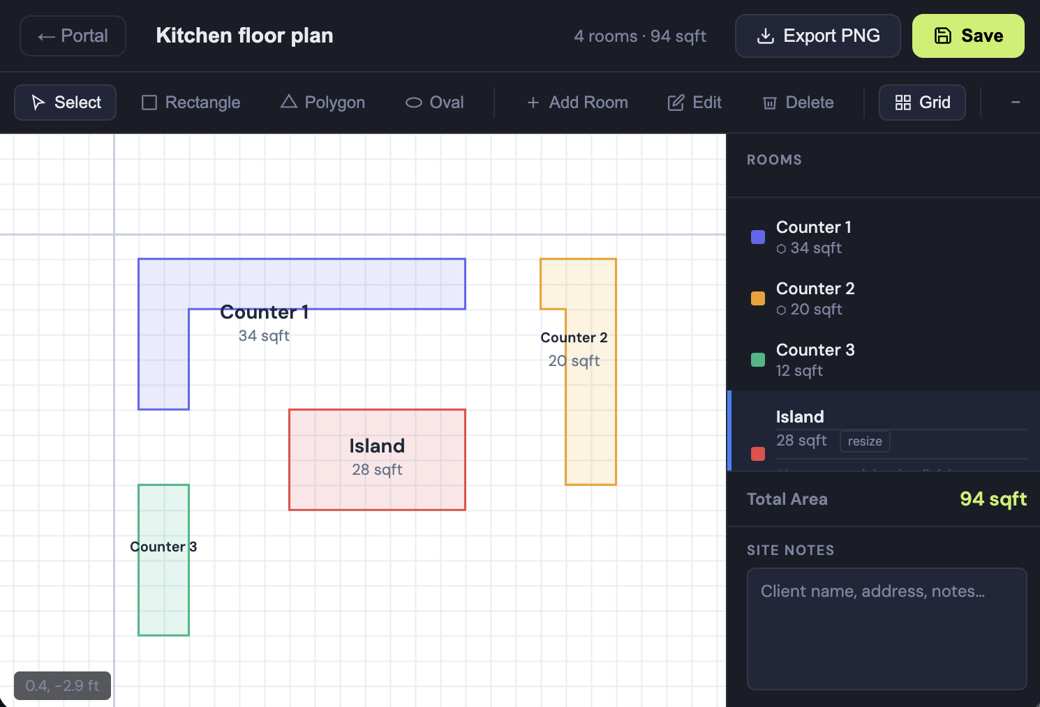 Floor Plan Tool screenshot